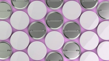 Mor arka plan beyaz boş rozetleri