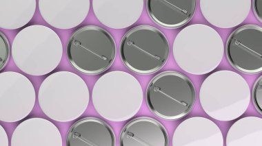 Mor arka plan beyaz boş rozetleri