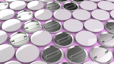 Mor arka plan beyaz boş rozetleri