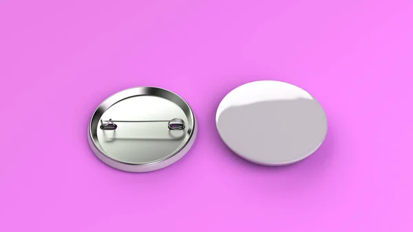 Blank white badge on purple background — Stock Photo, Image