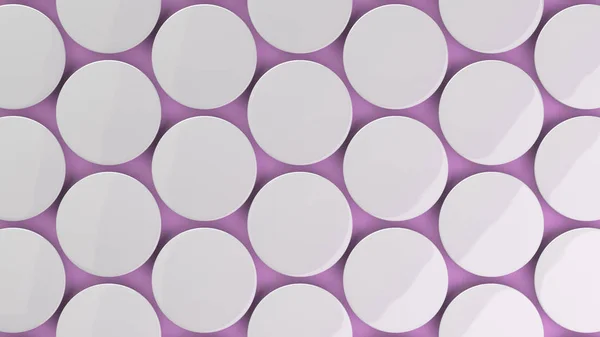 紫色の背景の空白の白いバッジ — ストック写真