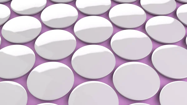 紫色背景上的空白白色徽章 — 图库照片