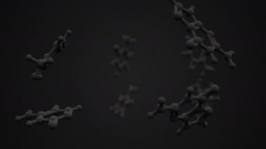 Bazdan Dna veya Rna nükleik asit. Adenin, guanin, timin ve sitozin. 3D render illüstrasyon