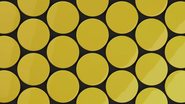 Siyah arka plan üzerine boş sarı rozeti — Stok fotoğraf
