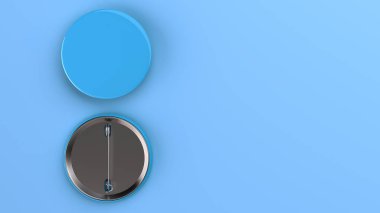 Mavi arka plan boş mavi rozet