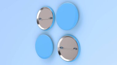 Mavi arka plan boş mavi rozet