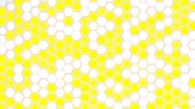 Mavi parlak ba üzerinde beyaz altıgenler yapılmış 3d arka plan