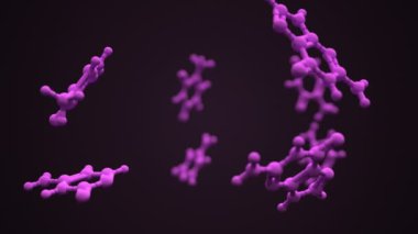 Bazdan Dna veya Rna nükleik asit. Adenin, guanin, timin ve sitozin. 3D render illüstrasyon