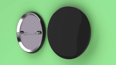 Yeşil zemin üzerine boş siyah rozeti