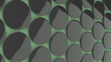 Yeşil zemin üzerine boş siyah rozeti