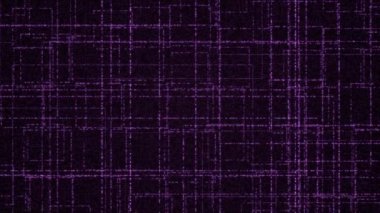 Soyut dijital teknoloji arka plan bakış açısı mor parlak parçacıkların alan derinliği ile yaptı. Parçacıkların dikdörtgen satırları. Kılavuz parlayan parçacık. 3D render illüstrasyon