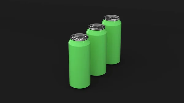 Nyers, zöld soda kannák — Stock Fotó