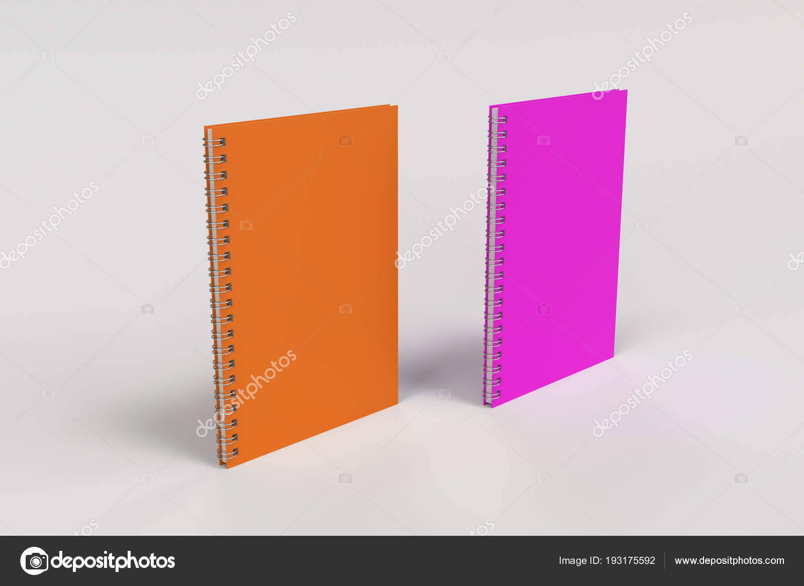 Two notebooks with spiral bound on white background — Stock Photo