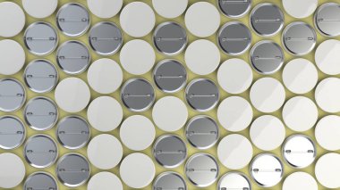 Sarı arka plan beyaz boş rozetleri