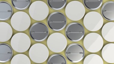 Sarı arka plan beyaz boş rozetleri