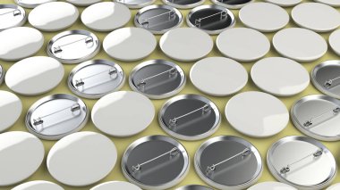 Sarı arka plan beyaz boş rozetleri