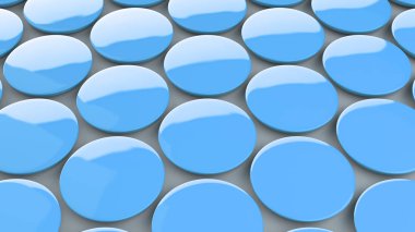 Beyaz arka plan üzerinde boş mavi rozet