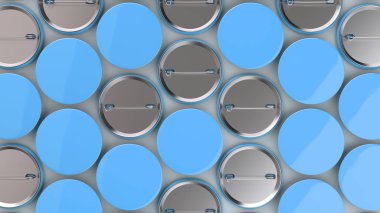 Beyaz arka plan boş mavi rozetleri