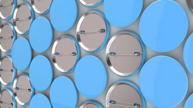 Beyaz arka plan boş mavi rozetleri