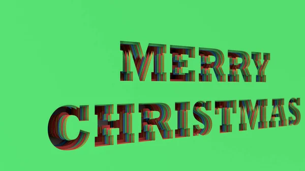 Merry Christmas words cut in colorful paper