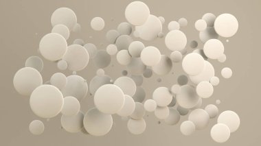 Rastgele büyüklükteki beyaz arka plan üzerinde beyaz diskleri