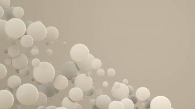 Rastgele büyüklükteki beyaz arka plan üzerinde beyaz diskleri