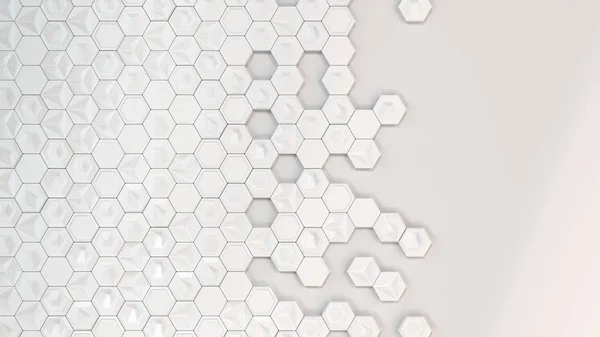 3d arka plan beyaz altıgenler yapılan