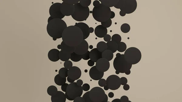 Discos negros de tamaño aleatorio sobre fondo blanco — Foto de Stock
