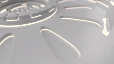 Renkli parlak çizgileri olan silindirlerden yapılmış parlak geleceksel animasyon teknolojik arka plan. Soyut arka plan döngüsü. 3d canlandırma canlandırması