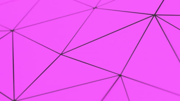 Abstract Animated Background Made Polygonal Shape Purple Low Poly Displaced — Stock Video