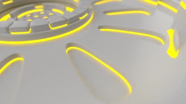 Heller Futuristischer Animierter Technologischer Hintergrund Aus Zylindern Mit Bunt Leuchtenden — Stockvideo