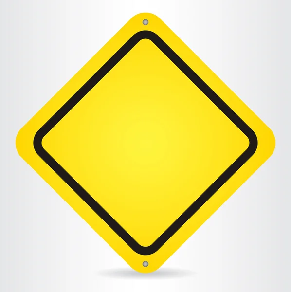 Signo amarillo en blanco — Archivo Imágenes Vectoriales