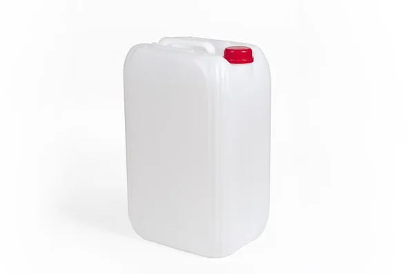 Білі пластикові jerrycan — стокове фото