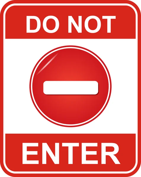 Do not enter sign. — Stock Vector