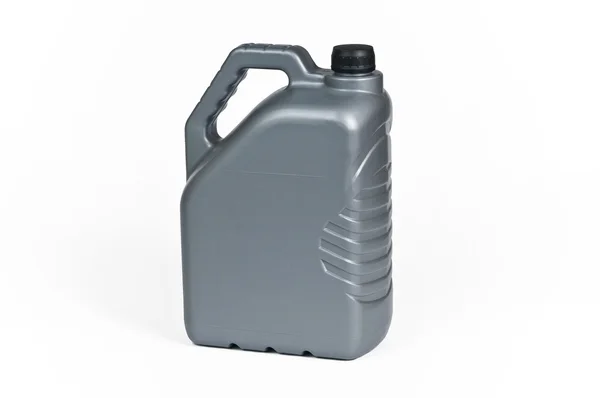 Zilveren plastic jerrycan — Stockfoto