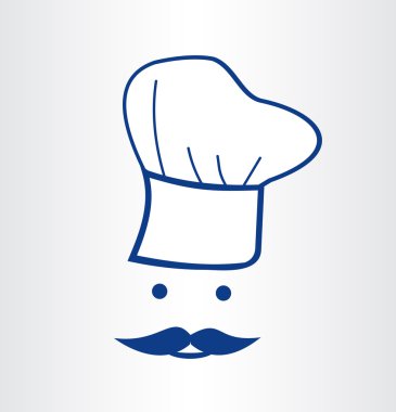 Bir bıyık vektör Şefle simgesi