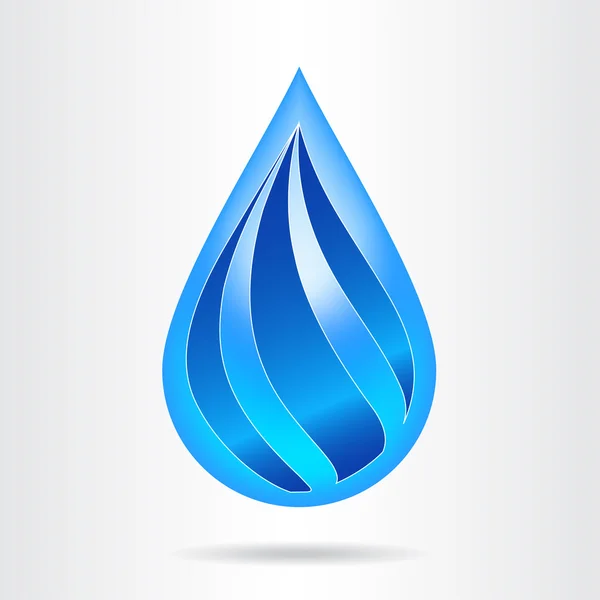 Logo Wassertropfen abstrakt Design Vektor Vorlage. — Stockvektor