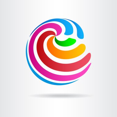 Küre şeklinde soyut vektör işareti.