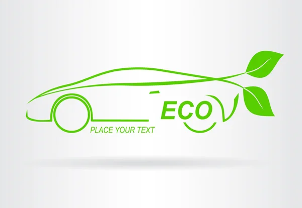 Eco-vriendelijke auto. Vector-pictogram. — Stockvector