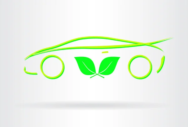 Eco friendly car. Vector icon. — ストックベクタ