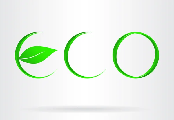 Eco ícone folha verde . —  Vetores de Stock