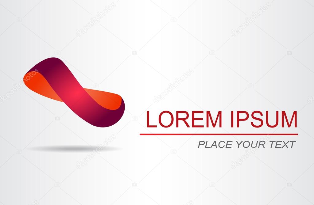 Round ring shape and infinity loop symbol, technology icon, thin line orbit logo. Abstract vector logo design template.