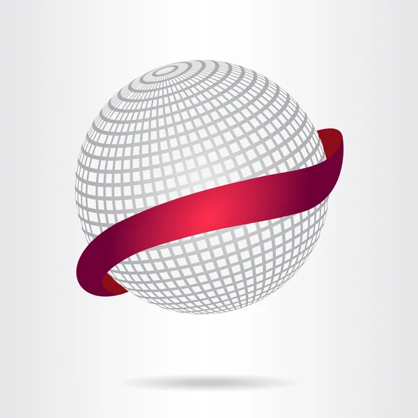 Logotipo del vector globo abstracto . — Vector de stock