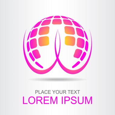 Soyut sembolü. Logo için şablon.