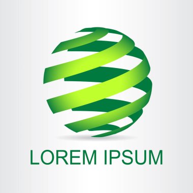 Soyut küre. Vektör simgesi. Logo için şablon.
