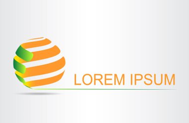 Soyut küre. Vektör simgesi. Logo için şablon.