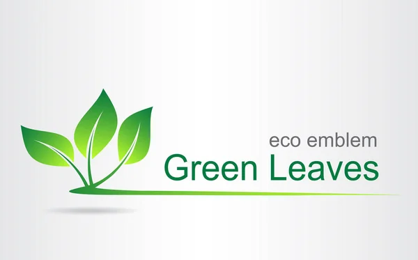 Zielone liście. Ikona Eco. — Wektor stockowy