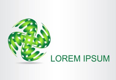 Soyut vektör logosu. Tasarım şablonu.