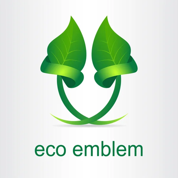 Zielony liść. Ikona Eco. — Wektor stockowy
