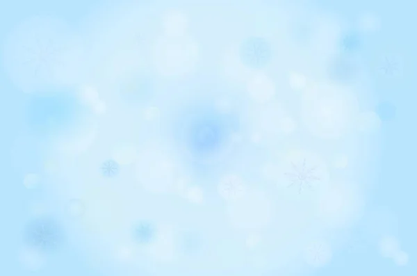 Vinter bokeh abstrakt ljus bakgrund med snöflingor. — Stock vektor